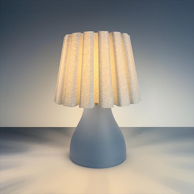 Plissé Table Lamp - Marble